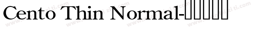 Cento Thin Normal字体转换